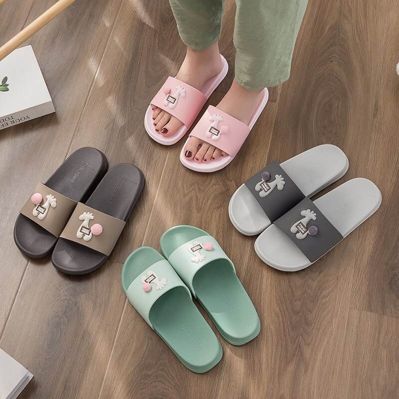 Hjemmesko kvindelige sommer søde skridsikre mænds hjemmesko par ins tøfler mænds hjem åndbare slidbestandige herre hjemmesko indendørs
