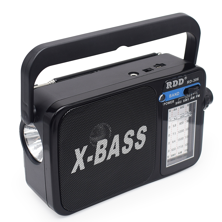 portable FM Radio AM Sw1 SW2 All Waves Radio Multiband Shortwave FullBand Radio Headphone jack/flashlight