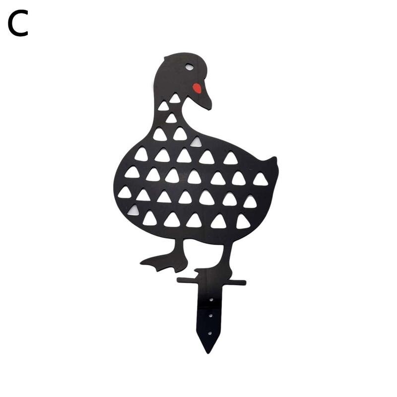 Chicken Yard Art Outdoor Garden Statues Backyard Lawn Stakes Metal Hen Yard Decor Garden Statues Decoration Ornament: C