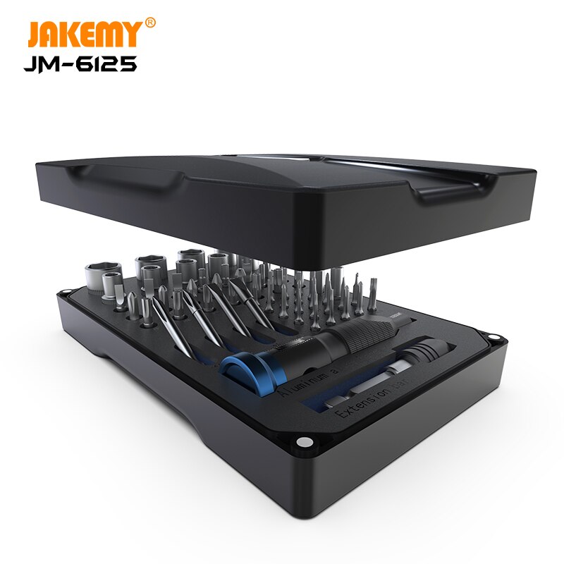 Jakemy JM-6125 Originele Schroevendraaier Set Met S-2 Driver Bit Diy Reparatie Tool Kit Voor Laptop Bril Mobiele