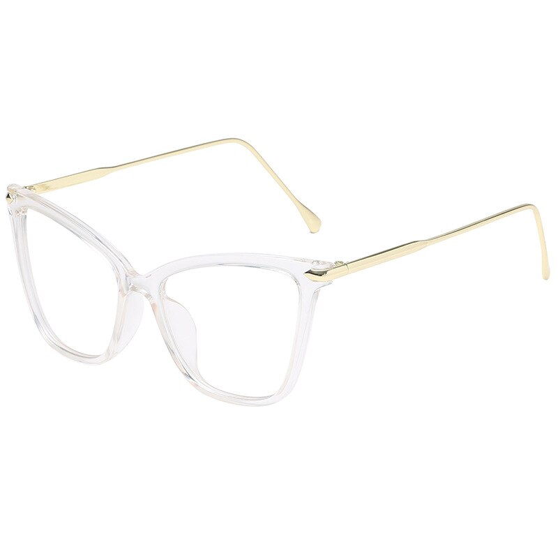 Imwete-Montura de gafas de ojo de gato para mujer, anteojos de de de lujo, de gran tamaño, Retro, óptica, para ordenador, miopía: Clear