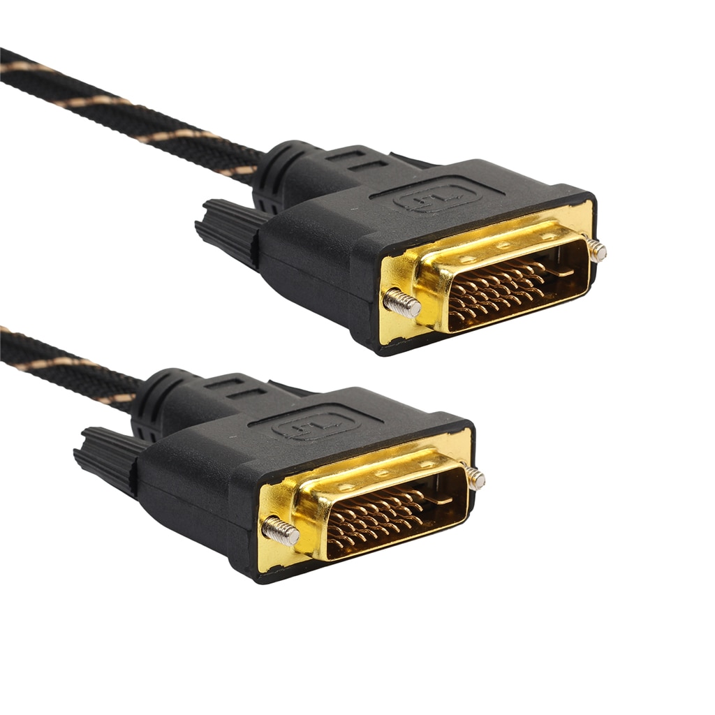 Rexlis lcd digital skærm dvi d til dvi-d guld han 24+1 pin dobbelt link tv kabel til tft 0.5m/1m/1.8m/3m/5m/10m/15m