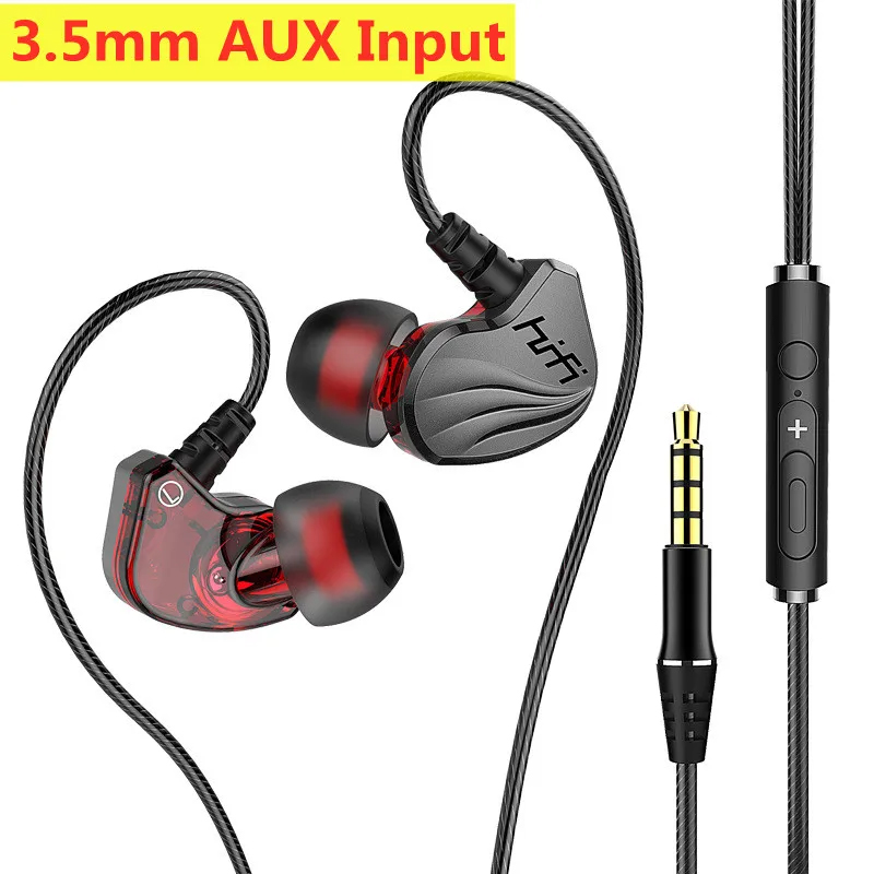 T2000 à prova dwaterproof água esportes binaural com fio fone de ouvido alta fidelidade metal baixo fone esporte estéreo som redução ruído fone: Azul