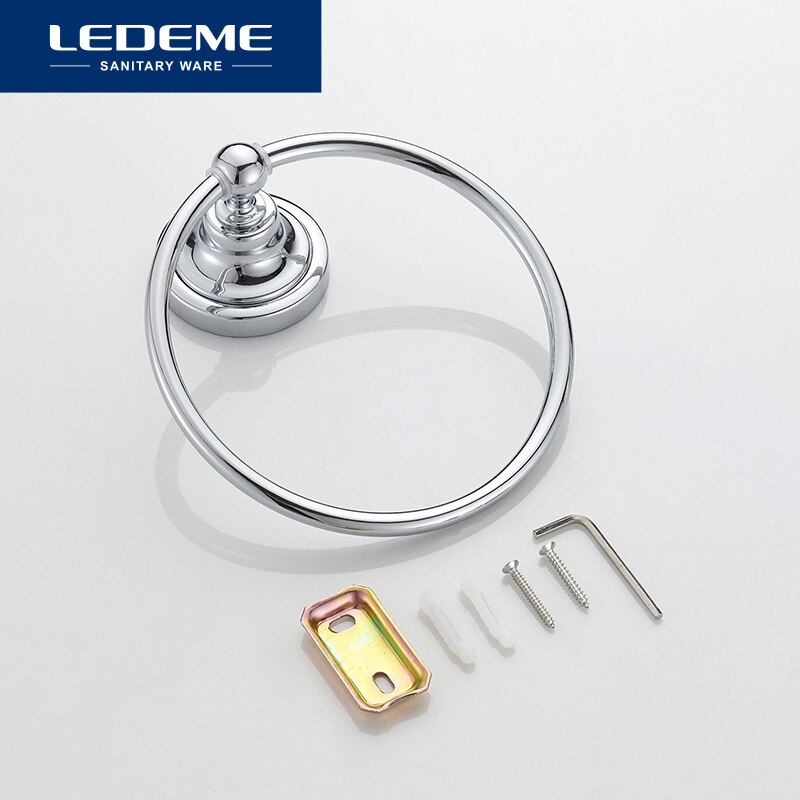 Ledeme Handdoekhouders Ronde Muur Gemonteerde Handdoek Houder Ringen Verchroomd Roestvrij Staal Badkamer Handdoekhouders Ring L1404