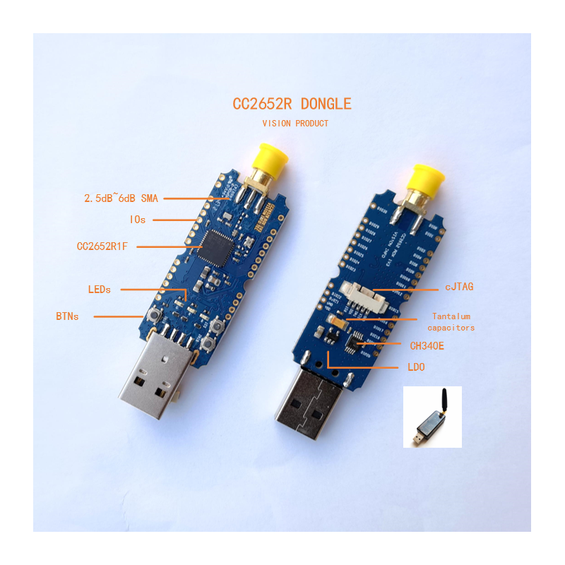 CC2652P CC2652 BLE Simplelink 2.4G Zigbee 2MQTT Thread Home Assistant Coordinator Router CC2652P USB Dongle Stick: CC2652 with case
