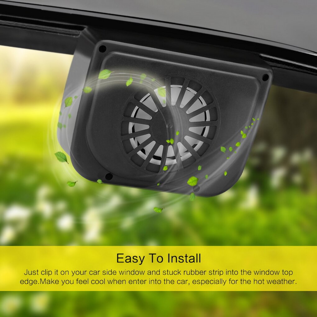 Solar Power Auto Window Exhaust Fan Cool Air Vent Cooling