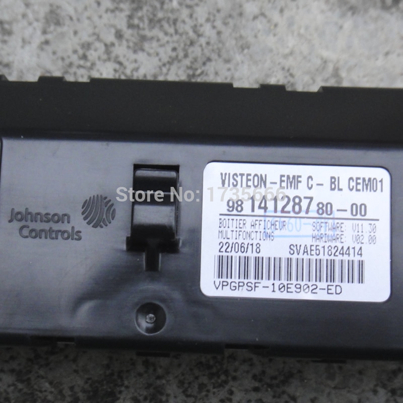 Original hvidt lys skærm skærm støtte klimaanlæg display usb valgfri engelsk og fransk 6 pin til peugeot citroen