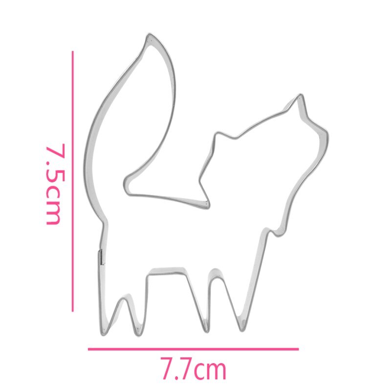 Forêt Animal renard forme emporte-pièce acier inoxydable outils de cuisson Biscuits Fondant gâteau décoration ustensiles de cuisson