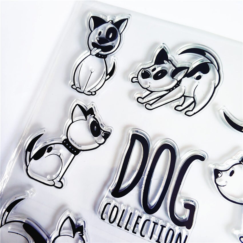 A lovely dog Transparent Clear Stamps / Silicone Seals Roller Stamp for DIY scrapbooking photo album/Card Making