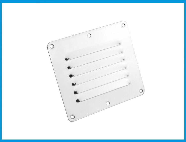 Marine Grade Roestvrij Staal 316 Boot Marine Vierkante Air Vent Luifel Vent Grille Ventilatie Louvered Ventilator Grill Cover
