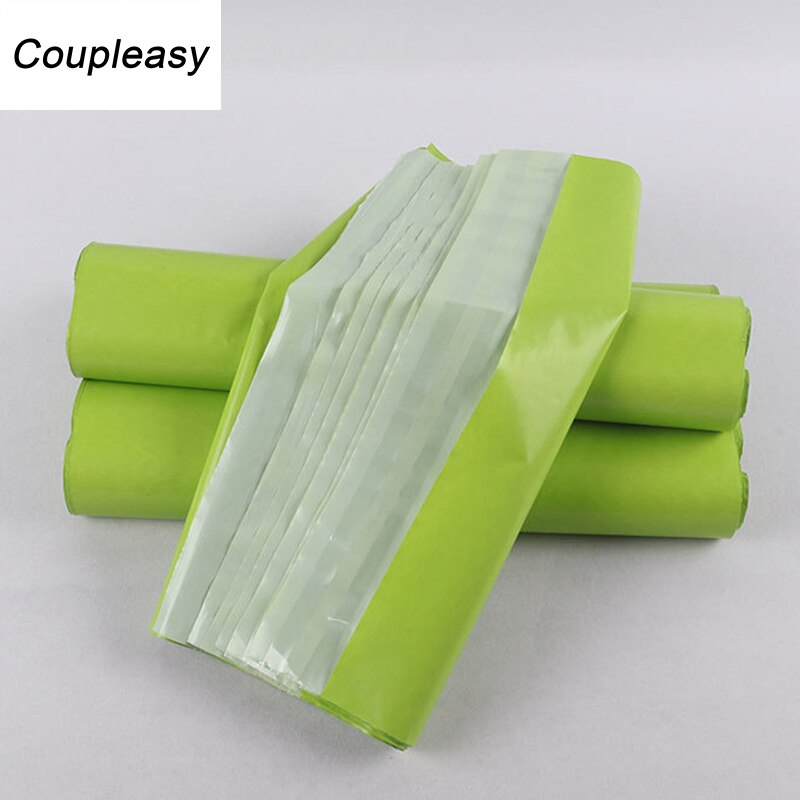Sobres de correo verde impermeables, bolsas de plástico gruesas para correo de 7 tamaños, 10 unids/lote