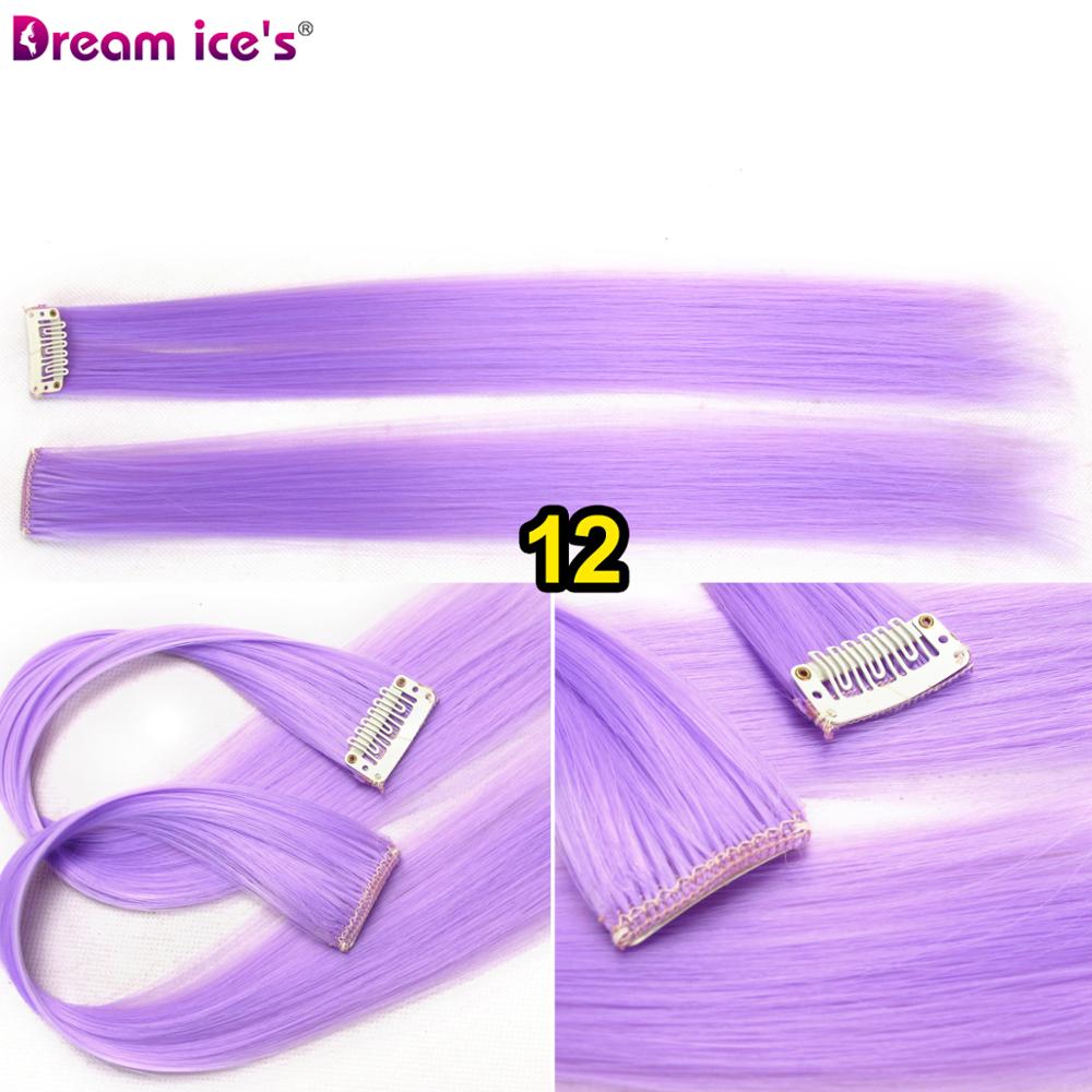 Synthetische Lange Enkele Clip In Hair Extensions Een Stuk Roze Regenboog Kleur Mode Rechte Haarstukje Voor Vrouwen En Meisje: #22