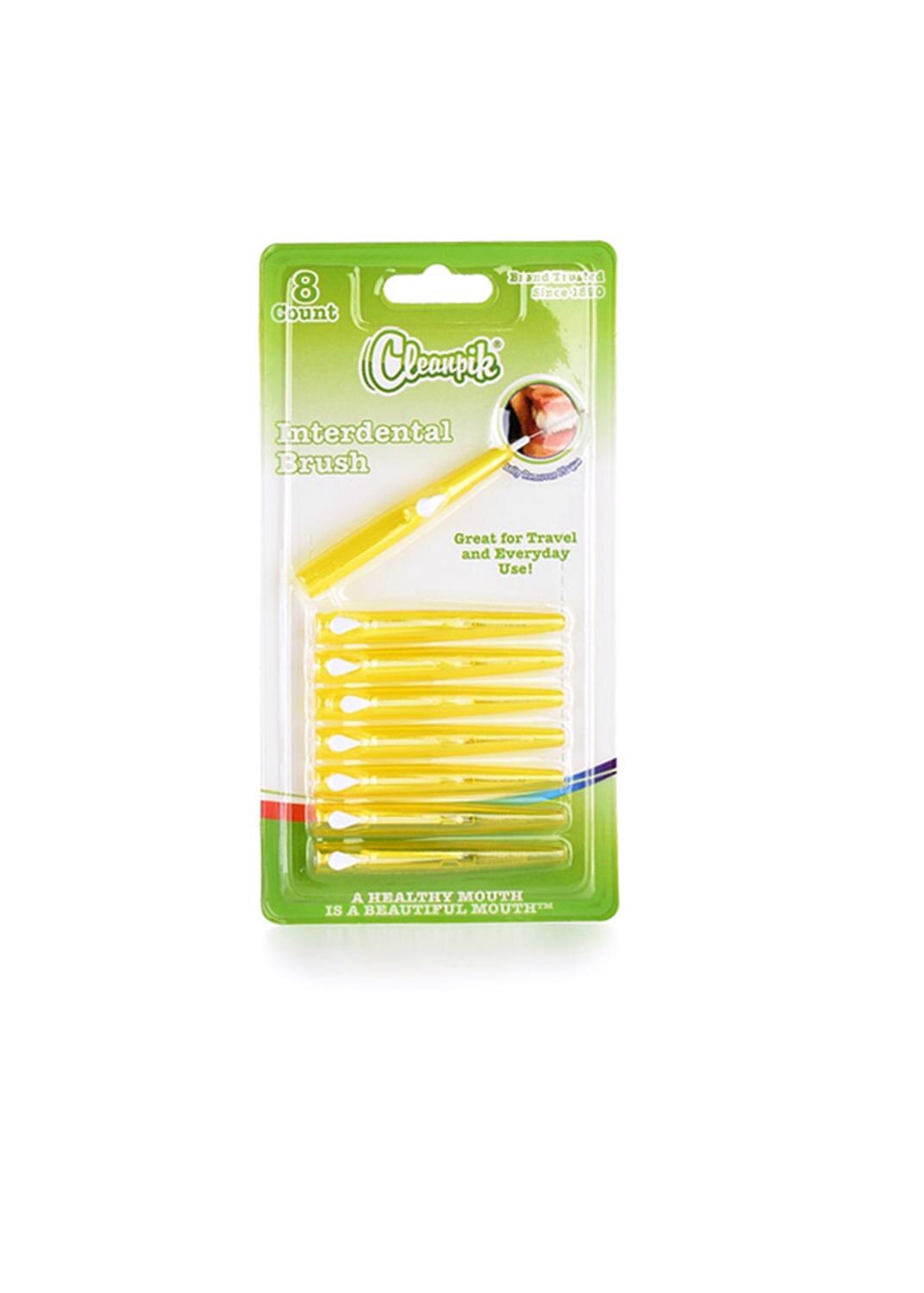 8 stk 0.7-1.5mm voksne interdental børste rengjøring tannbørster tanntråd plukke push-pull tannpirker interdental tann: 1.0-1.2mm