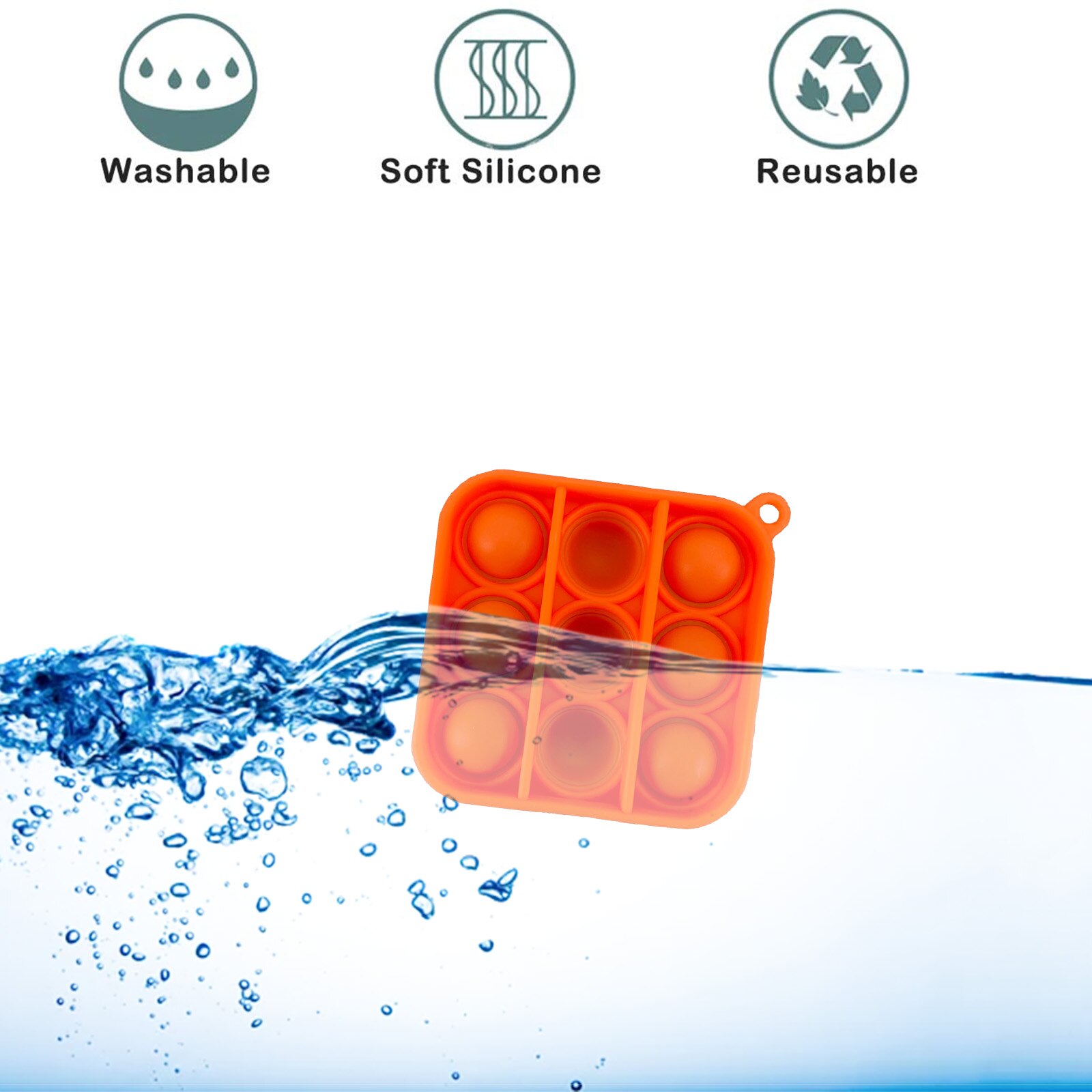 Zappeln Einfache Grübchen Spielzeug Sinnes Pädagogisches Spielzeug Keychain drücken blasiert Zappeln Spielzeug Erwachsene betonen Linderung Spielzeug Antistress PopIt Weichen