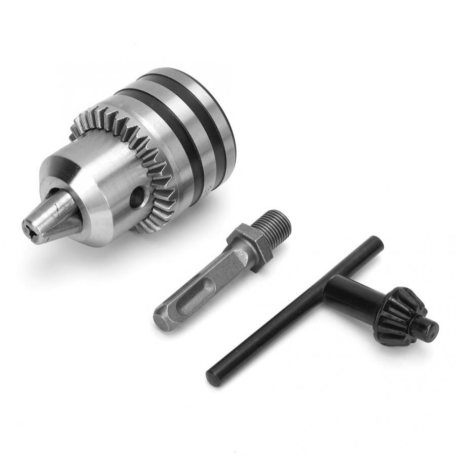 3.0-16mm Range 1/2-20UNF Drill Chuck Adapter Kit Key Type Drill Chuck with Square Shank Adapter