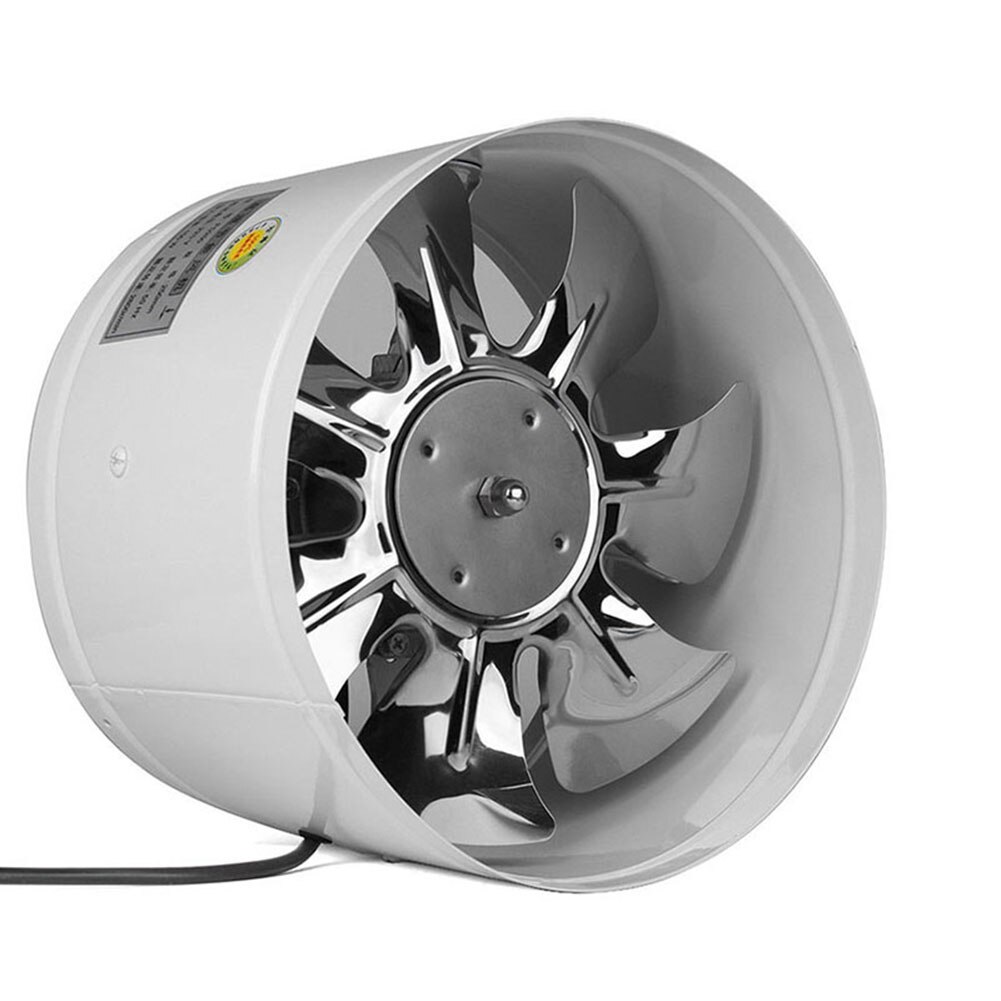 4Inch/6Inch Inline Duct Fan Booster Exhaust Blower Air Cooling Vent Metal Blades: 4 inch white