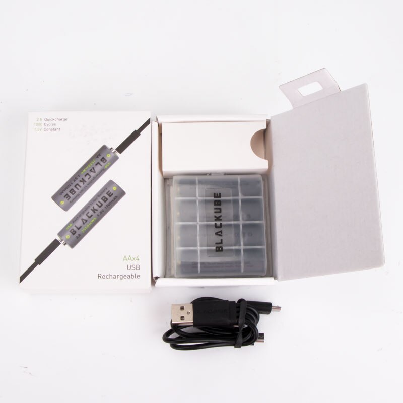 Batterie au Lithium Rechargeable d'usb de Protection de tension de Batteries de BLACKUBE AA 1700mAh 1.5 V 2550mWh