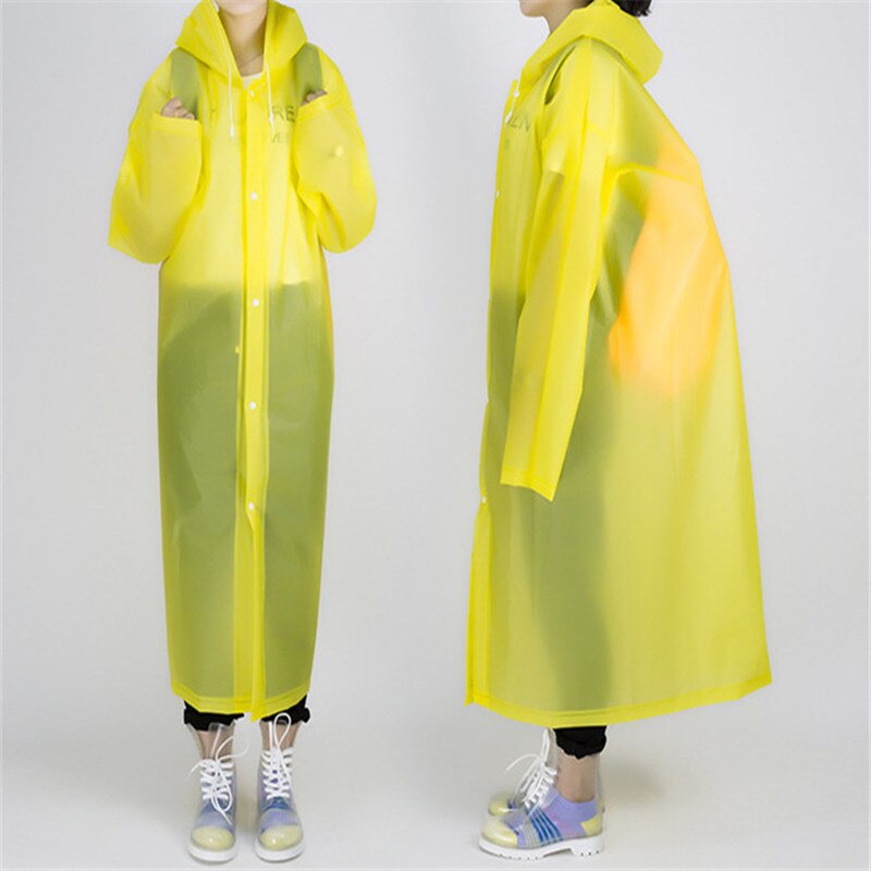 Chubasquero transparente impermeable para hombre y mujer, abrigo grueso para la lluvia, para exteriores, Camping, viaje, Sudadera con capucha, Ponchos, 145-190cm