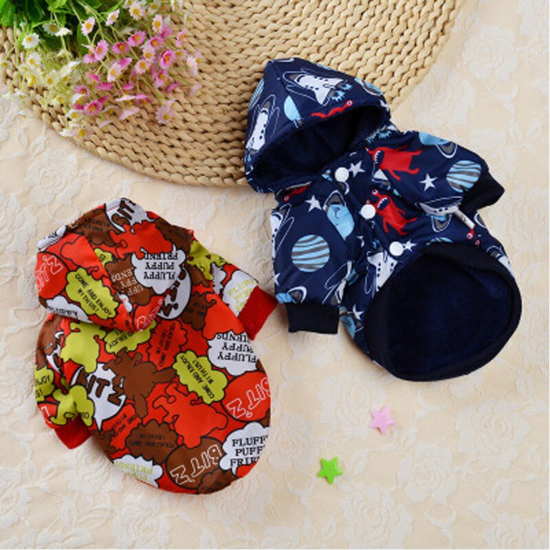 Veste polaire à capuche pour animaux de compagnie, manteaux imperméables et chauds pour chiens et chats, tenue d&#39;hiver à la pour petits chiens