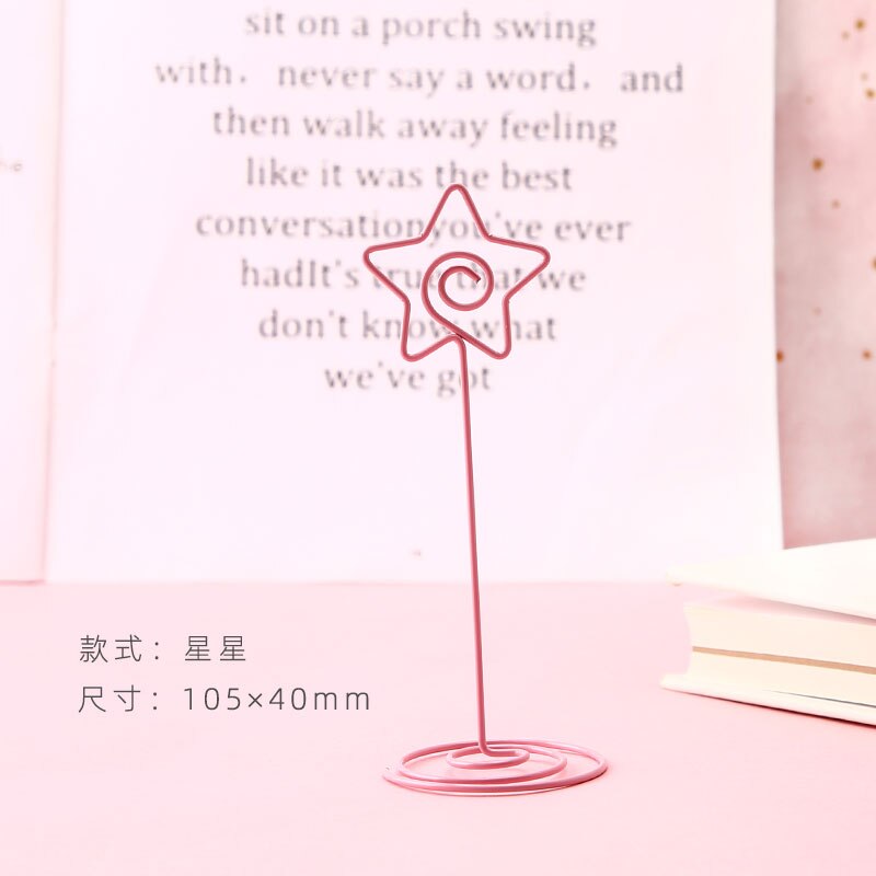 1 pièce de trombone en métal en forme de cœur, motif dessin animé, rose, pour fille, marque-page, papeterie, fournitures scolaires et de bureau: Fensewujiaoxing