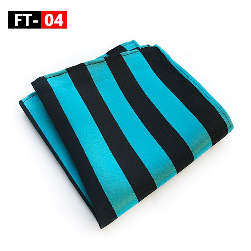 Mouchoir de poche bleu gris jaune #39 pour homme, mouchoir imprimé à rayures, mouchoir en soie et polyester, pochette de travail, serviette de poitrine 25*25cm