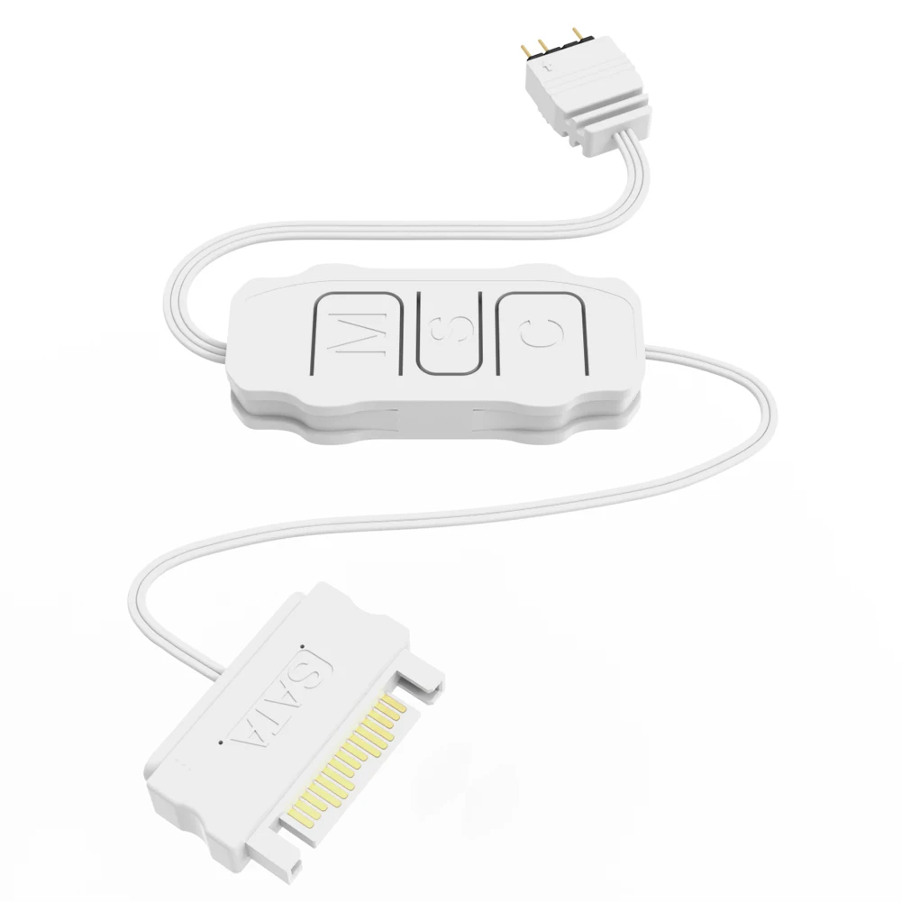 5V 3Stift ARGB Regler ARGB 5V 3Stift Zu SATA Schnittstelle Verlängerung Kabel RGB synchronisieren Regler Kabel für PC Gehäbenutzen Fan: Blau