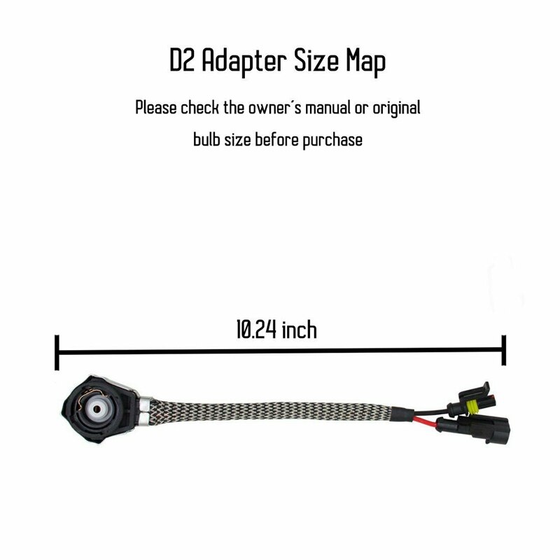 2X D2S/D4S HID Xenon Bulb Adapters Wire Harness Connector Cable Socket