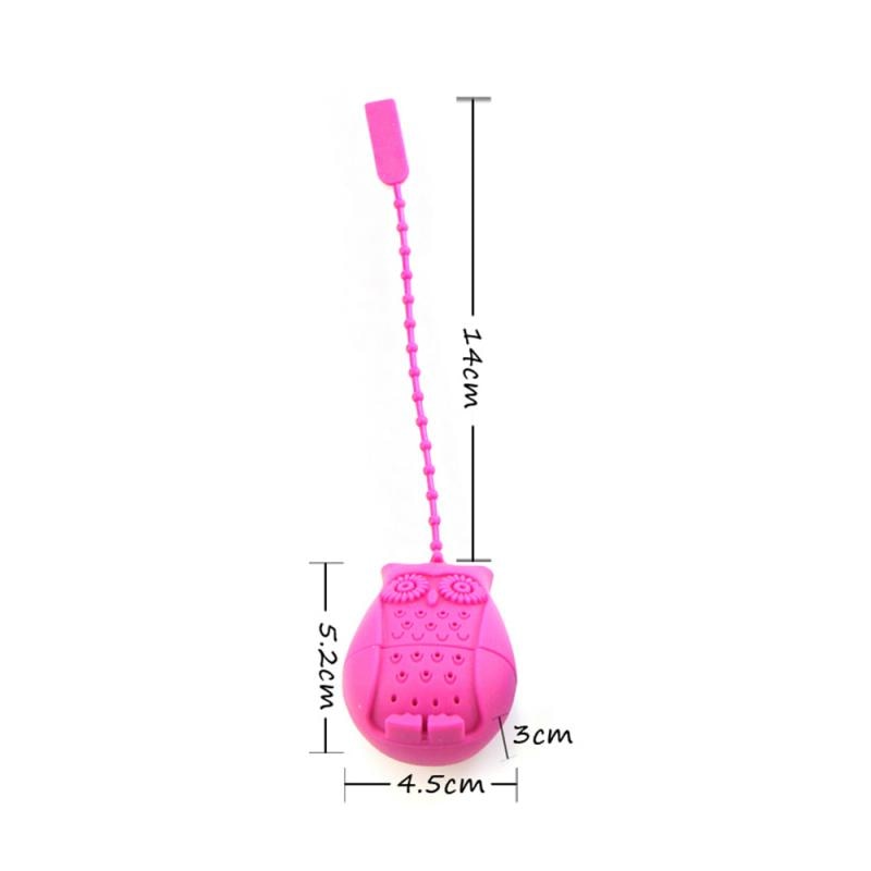 Cute Owl Tea Strainer Tea Bags Food Grade Silicone loose-leaf Tea Infuser Filter Diffuser Fun Cartoon Tea Accessories