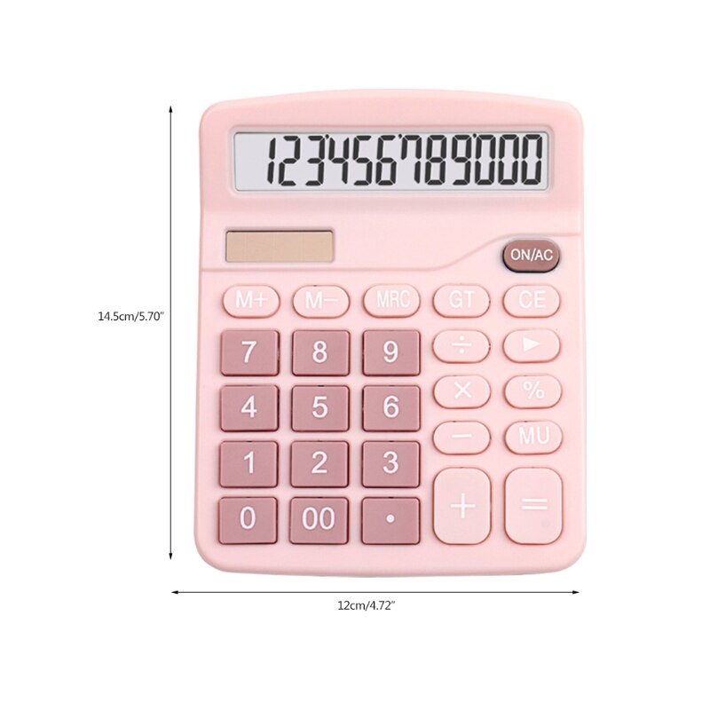 T8WC Home Office 12 Digits Electronic Calculator Large Screen Desktop Calculators