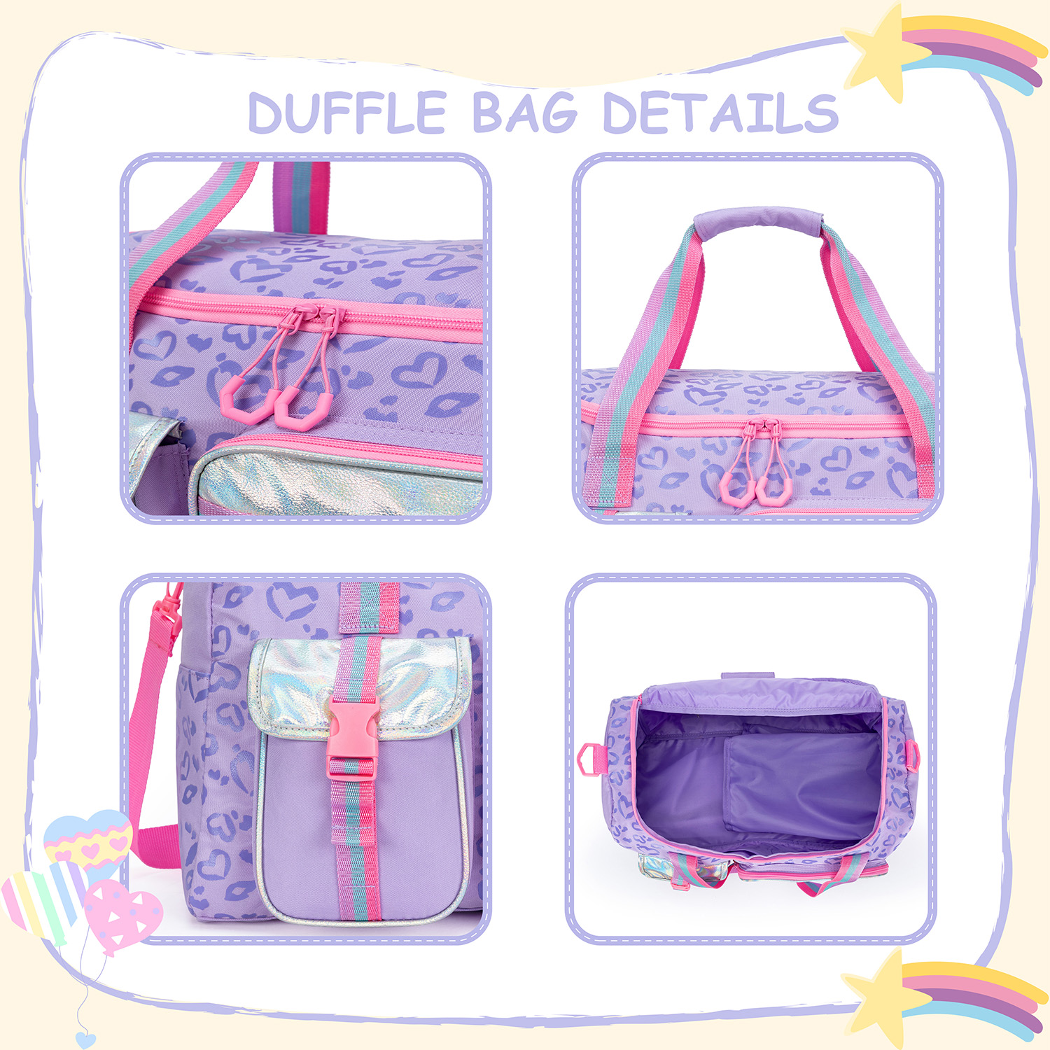 Bolsa de lona para niñas y mujeres, bolsa de viaje para , bolsa de noche para niñas y mujeres, bolsa de dormir para niñas, bolsa de baile para gimnasio, 1 ud.