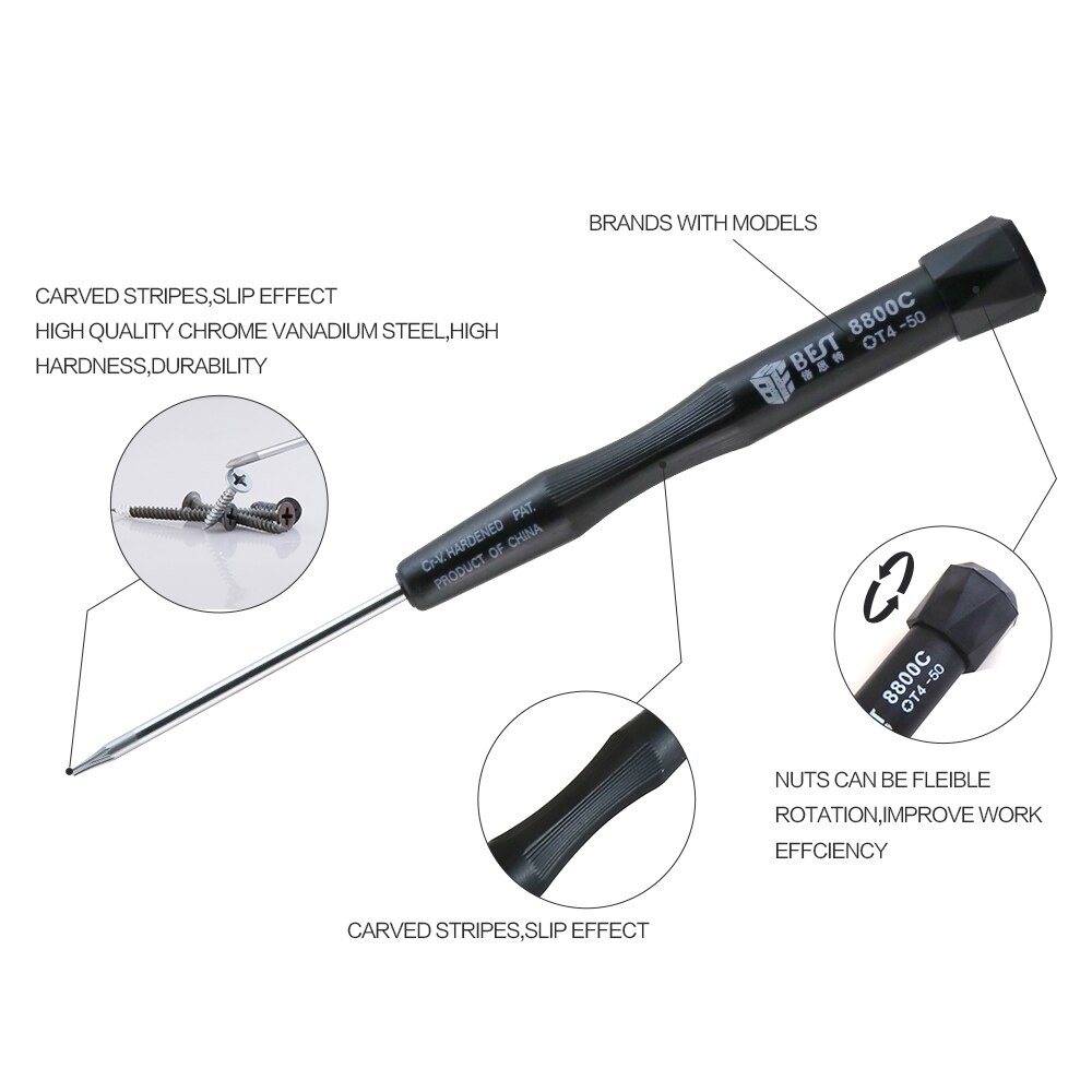BST-8800C Precisie Schroevendraaier Set 10 In 1 Magnetische Schroevendraaier Set, Mobiele Telefoon Ipad Camera Iphone Samsung Repair Tool