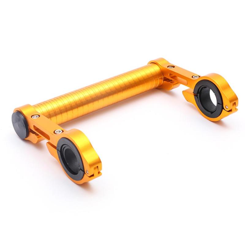10/15cm fietsstuur zaklamp houder stuur fiets accessoires verlenger montagebeugel voor mountainbikes scooter: 15 cm goud