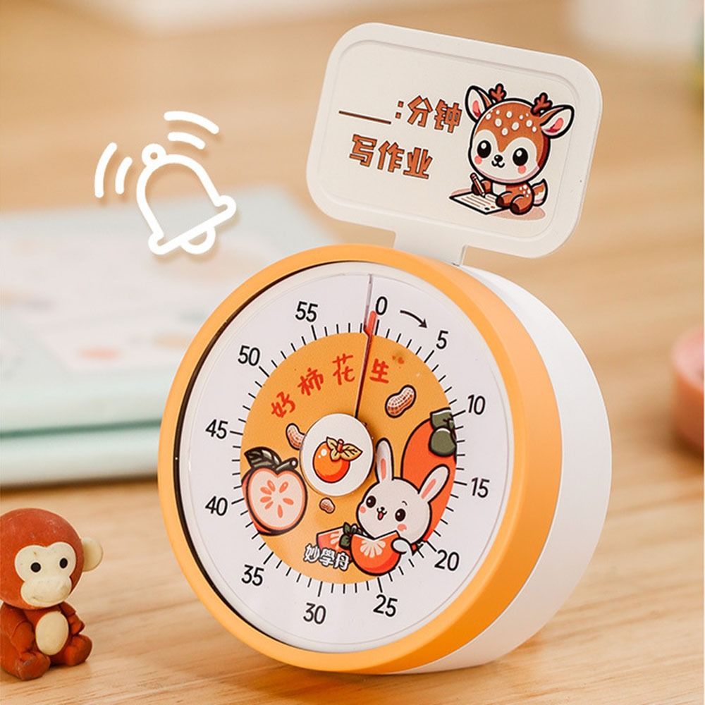 Visual Desk Timer Cartoon Silent Operation Countdown Timer Multifunctional Rainbow Pattern 60 Minutes Alarm Clock Kids Learning