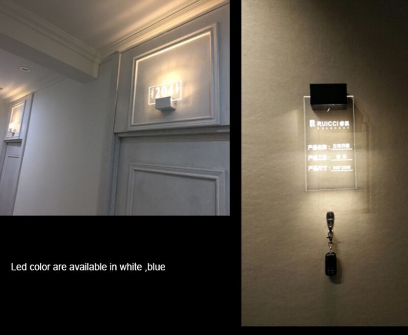 Wall Mounted LED Lighting Sign Illuminated washroom sign for Hotel Restaurant Home