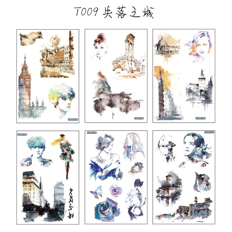 Pegatinas de papel Washi Kawaii para diario, suministros de papelería decorativos para cuaderno, álbum de recortes, 6 hojas: 9