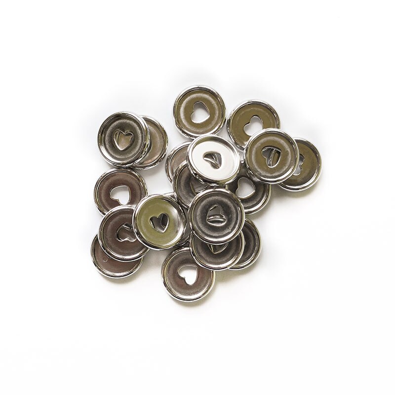 30Pc Rose Goud Notebook Binding Disc Paddestoel Gat Plastic Knop Voor Notepad Losbladige Discs Binding Ring Kantoor bindmiddel Gesp: silver 24mm