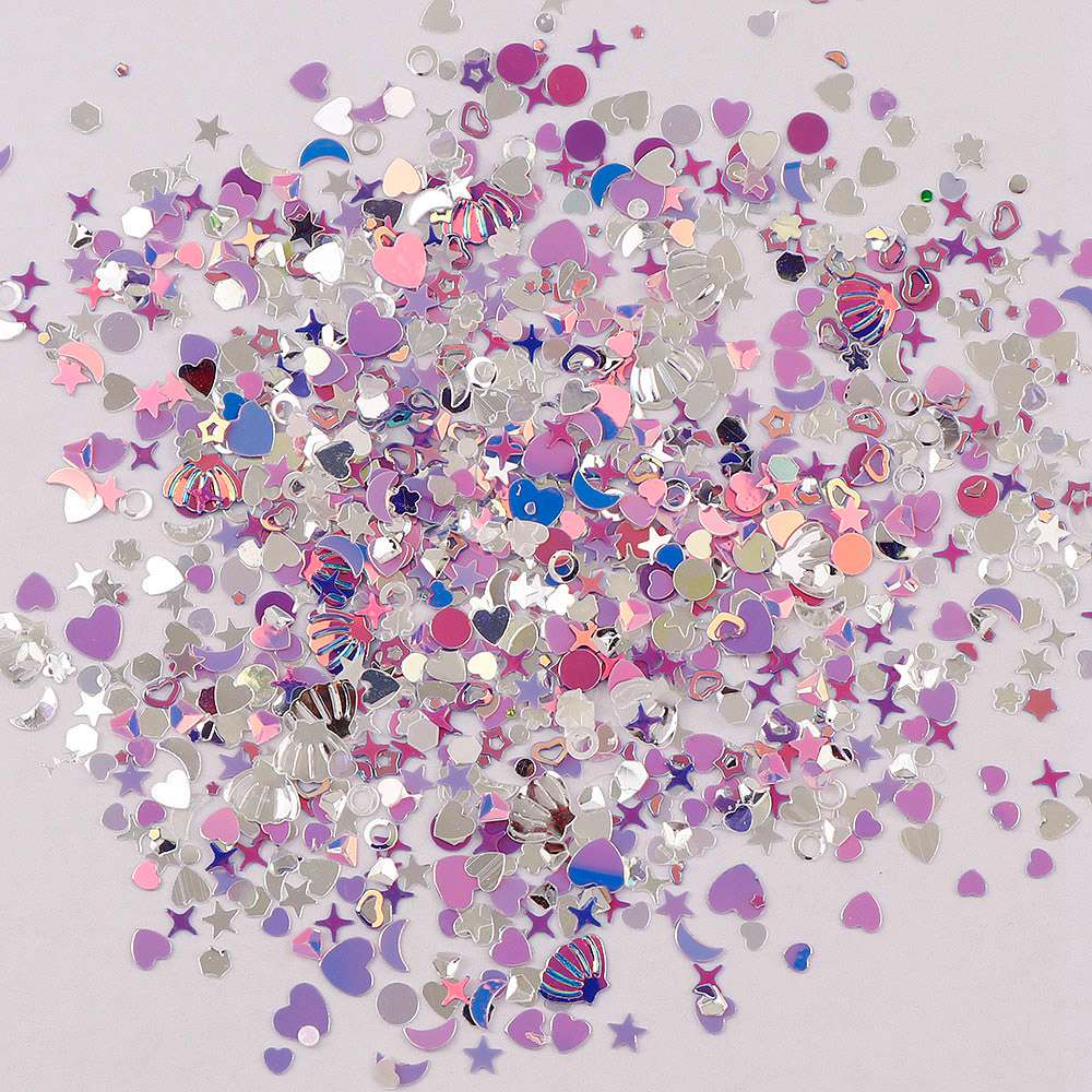 1 lot 10g Colorful Mix Shell Star Heart Moon Sequins Pieces Modeling UV Resin Epoxy Mold DIY Jewelry Filling For DIY Jewelry: 16