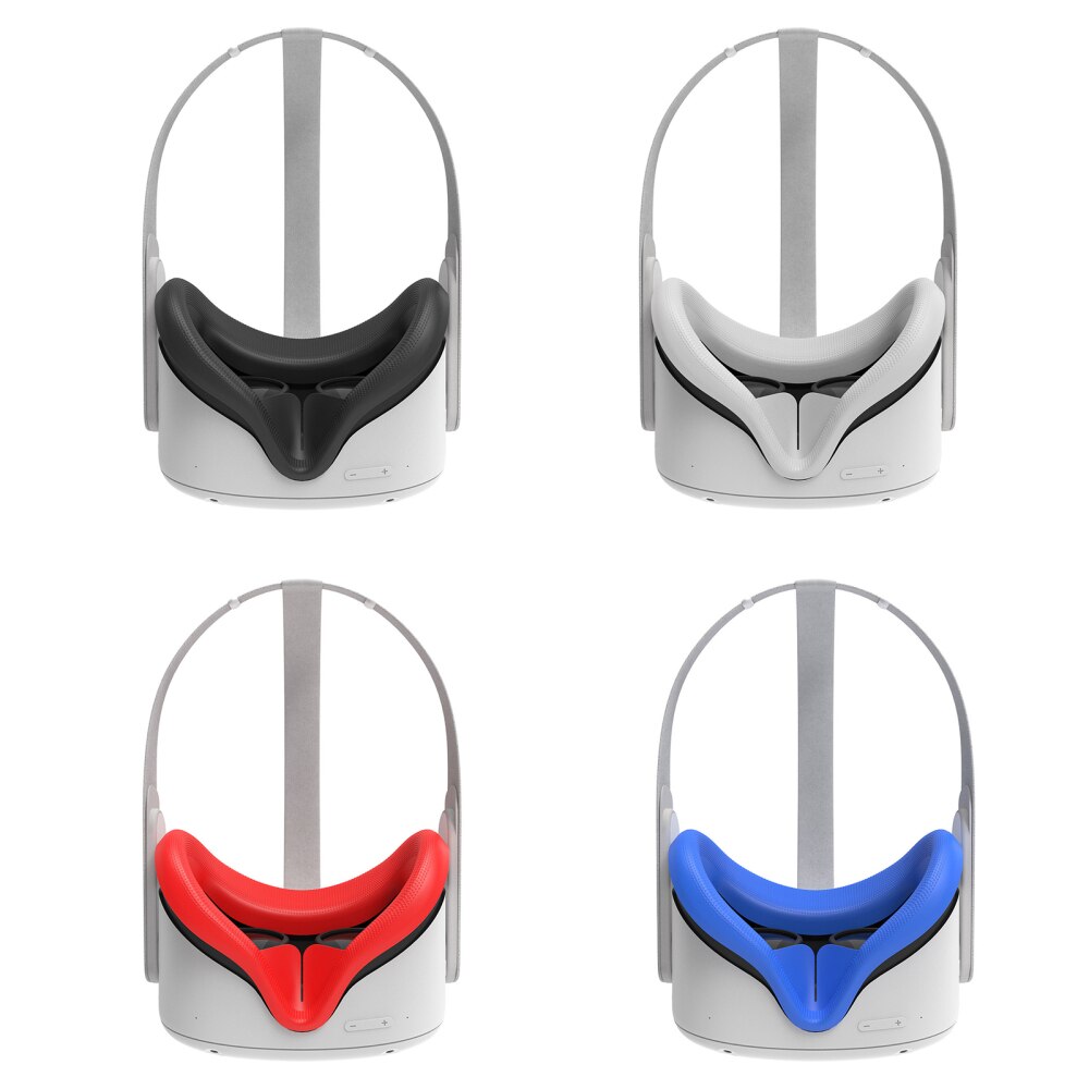 Upgraded Silicone Face Cover for Oculus Quest 2 VRAnti-Sweat Prevent Light Leakage Washable Eye Pad Cap Protective Accessories