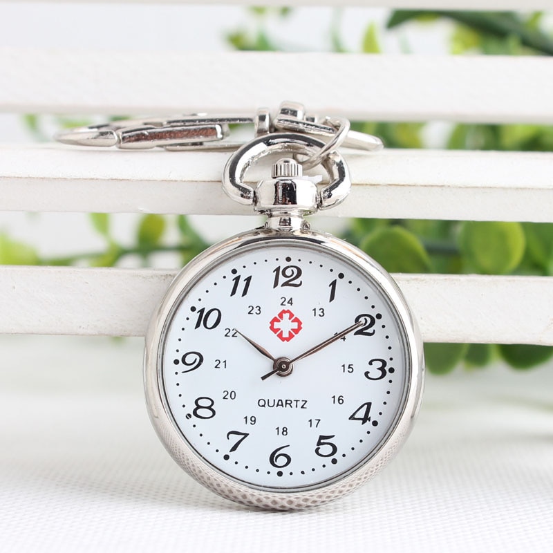 1 PC Geen Waterdichte Horloges ouderen Clear Grote Aantallen Verpleegkundige Pocket Horloges Keys Houders Horloges Student Tests Verpleegkundige Horloges