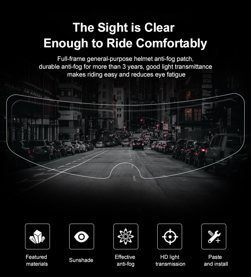 Motorhelm Anti-Fog Stickers Clear Anti-Fog Patch Film Motorfiets Accessoires Helm Lens Fog Voor K3 K4 AX8 LS2 Hjc Mt