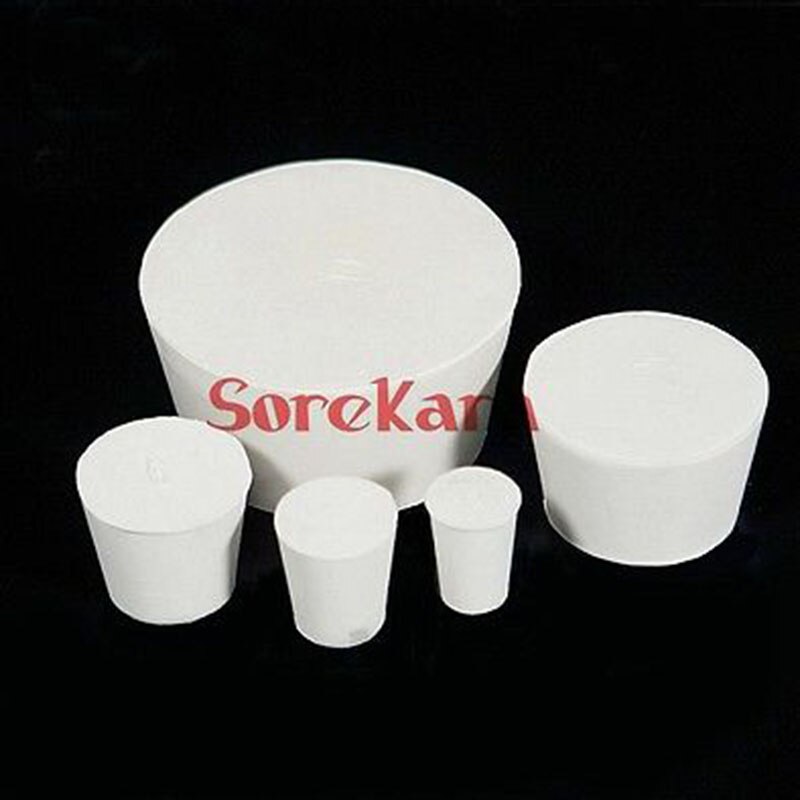 2pcs 8/12.5mm Rubber Stopper For Laboratory Test Tube Solid Bungs Airlock Lab Use
