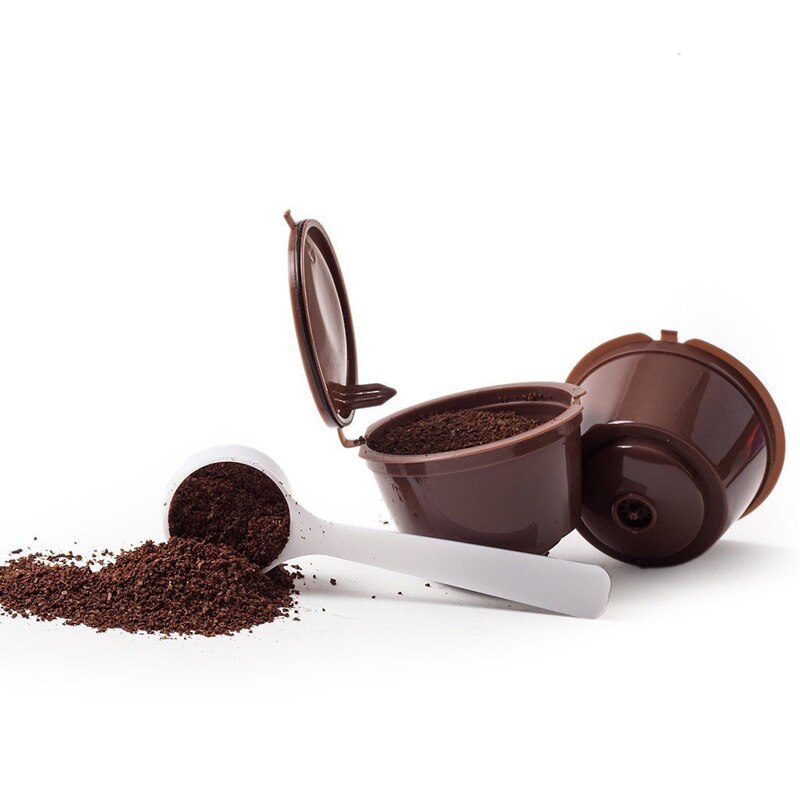1/2 st / parti påfyllningsbara dolce gusto återanvändbara kapslar kaffekapslar plast kompatibla med nescafe genio, piccolo, esperta