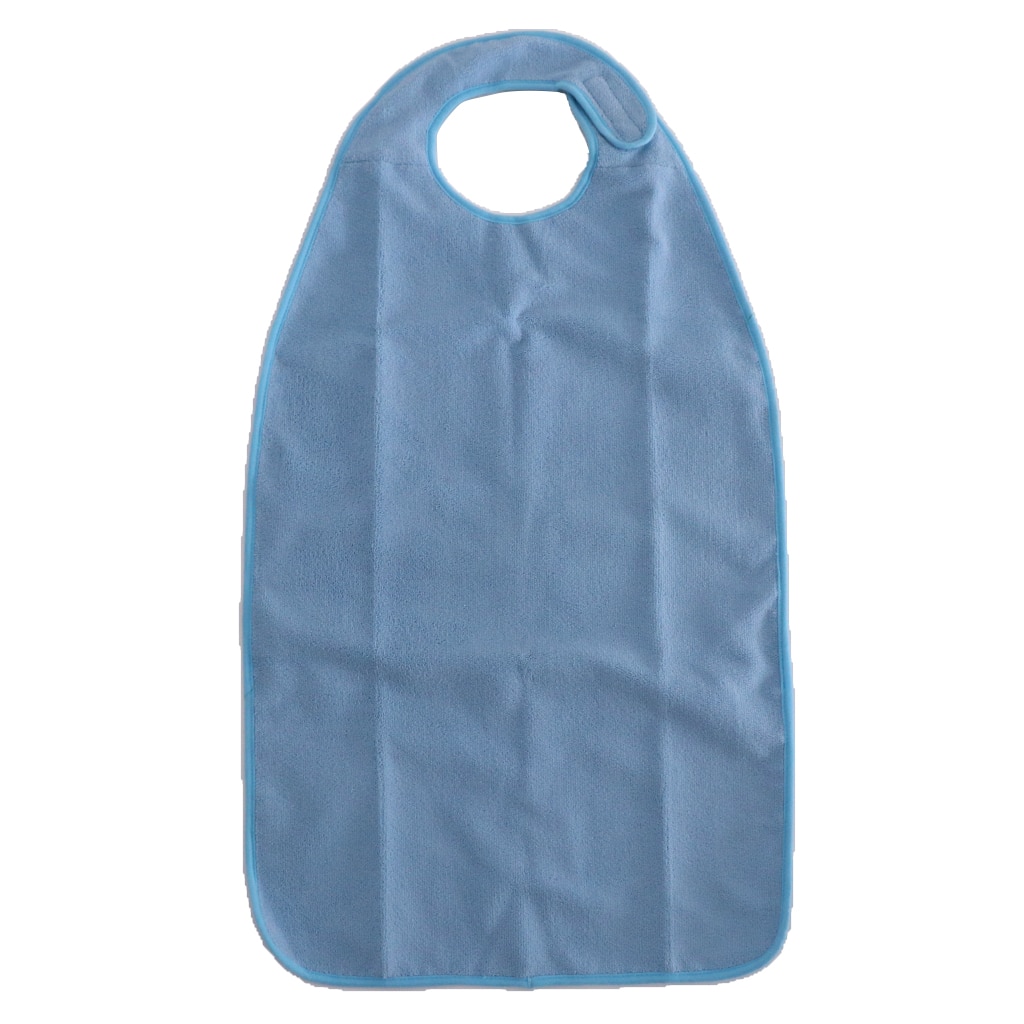 Grand tablier à bretelles en tissu éponge lavable et imperméable pour adultes, protection pour personnes âgées et handicapés, 87x46.5cm