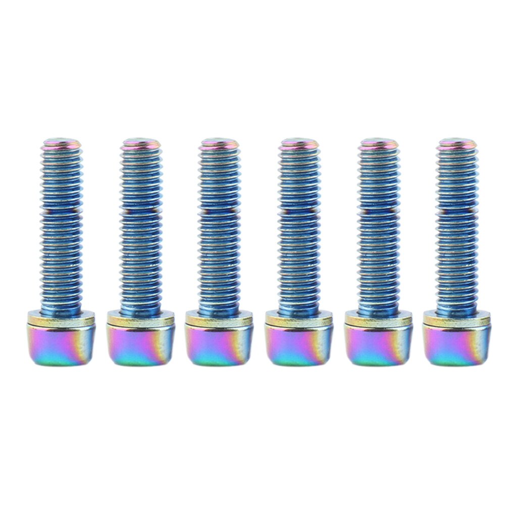 Pack 6 MTB Mountain Road Cycling Bike Bicycle Handlebar Stem Screw Bolts Replacement Parts Gear Accessories: 26.7x4.85mm