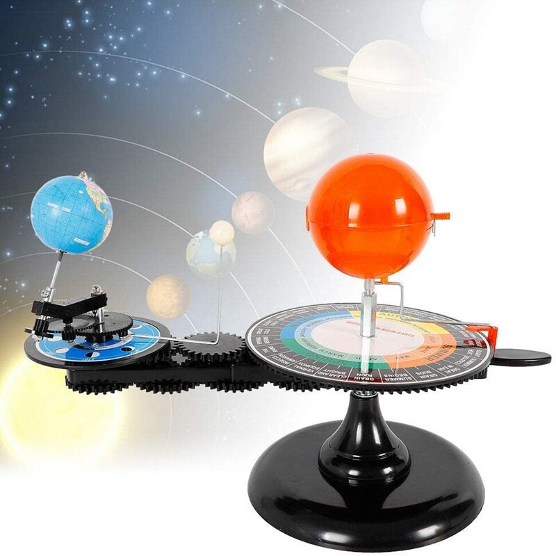 Solar System Globes Sun Earth Moon Orbital Planetarium Model Teaching Tool Education Astronomy Demo for DIY Children Toy