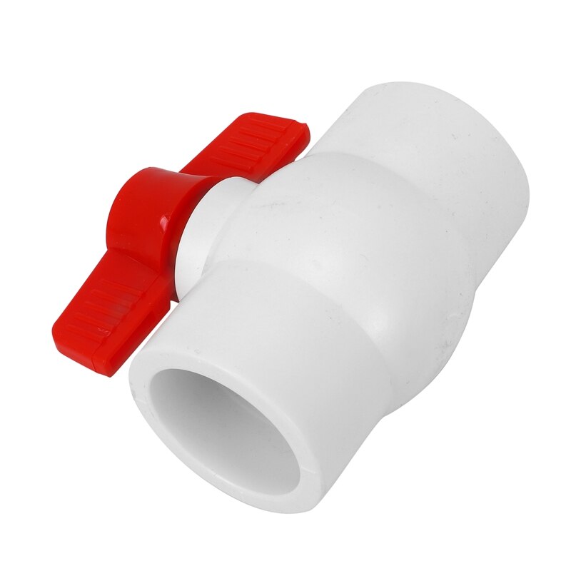 50MM/2 inch Slip Ends Water Control PVC Ball Valve White Red