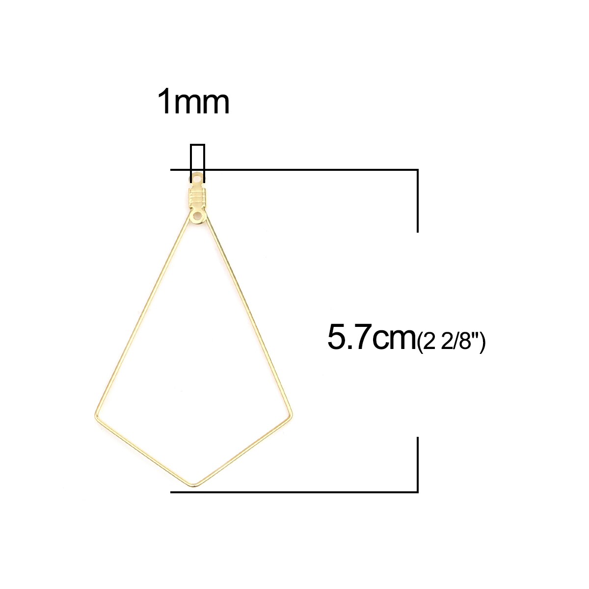 DoreenBeads 10 PCs Stainless Steel Geometric Pendant For Earrings Making Pendant Findings Silver Color Gold Color DIY Charms: 7