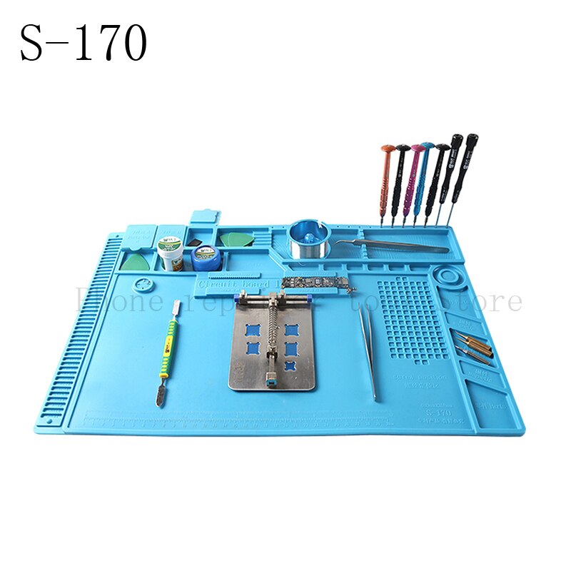 Big Size S-180 S-160 Bga Isolatie Silicone Solderen Pad Telefoon Reparatie Onderhoud Platform Bureau Mat Met Magnetische Sectie