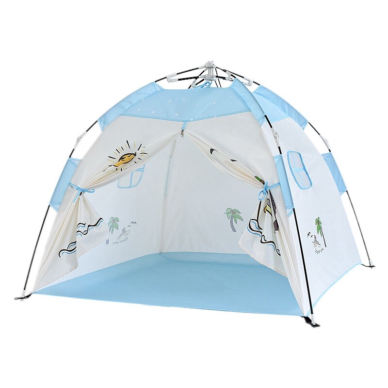 Portable Play Tent Toddler Indoor Playhouse Children Outdoor Garden Folding Tent House Castle -Up Tent for Kids: Blue