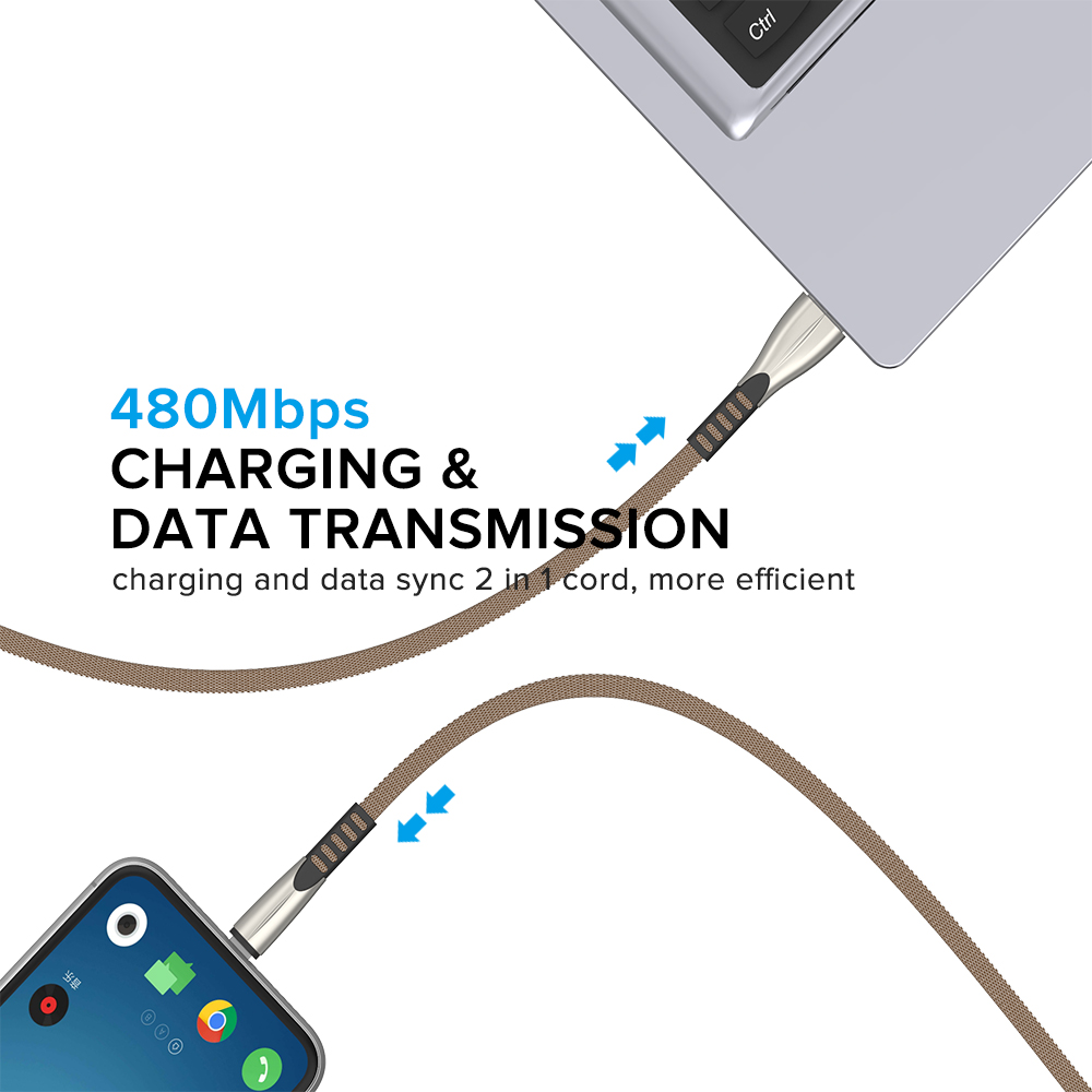 2.4A USB C Kabel Nylon Handy Daten Sync Kabel für LG HTC Schnelle Lade Typ-C Draht für samsung Galaxy S10 S9 Plus Hinweis 8 7